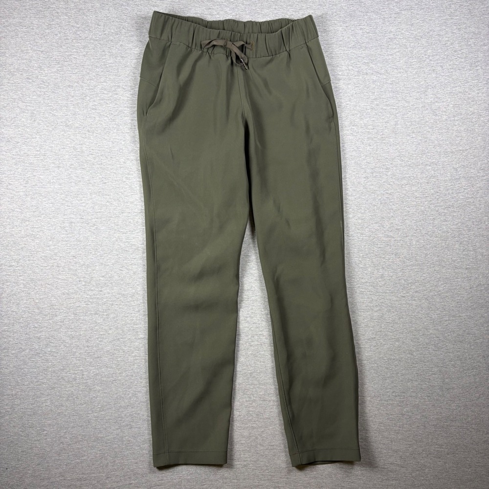 Lululemon On The Fly Pants Womens 4 Olive On the Fly Jogger Drawstring
